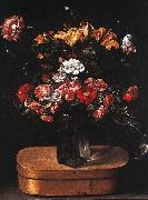 Jacques Linard Bouquet on Wooden Box painting